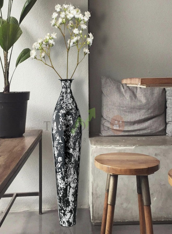 TRENDING DECOR ديكور عصري: مزهرية زهور معدنية لتزيين المنزل والمكتب وغرفة المعيشة - 24 بوصة (DS9) - Image 1